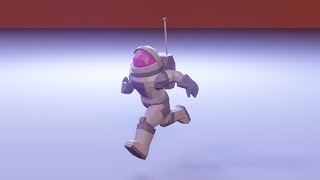 Low Poly Astronaut Run Cycle Animation