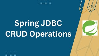 spring jdbc 6 crud operations