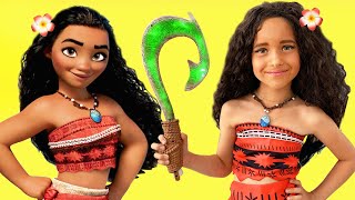 Princess MOANA MAKEUP Tutorial for Kids! Sofia Plays with Toys for girls screenshot 3