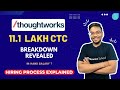 Thoughtworks  111 lac ctc breakdown  hiring process explained  base inhand salary benefits