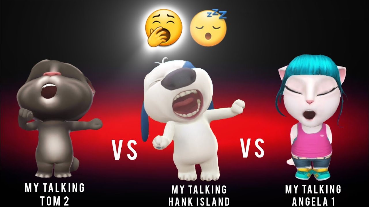 MY TALKING TOM 2 AND MY TALKING HANK - SLEEPY EMOJI