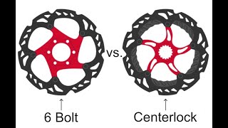 Bicycle Disk Brake Rotors  - 6 Bolt vs. Centerlock
