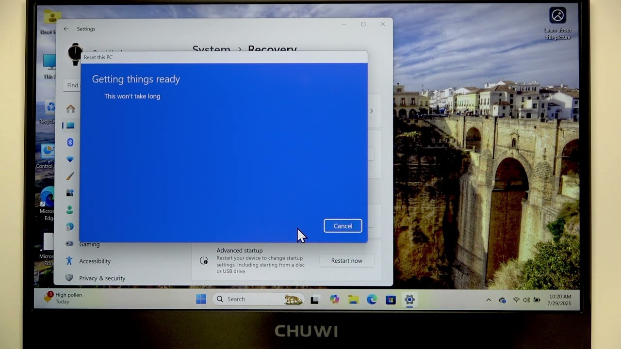 CHUWI GemiBook Pro　Windows 11 / 初期化済み / CHUWI GemiBook X Pro – Factory Reset Step-by-Step - YouTube