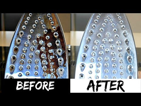 How To Clean A Steam Pressing Iron Bottom With Baking Soda & How To Remove Burnt Cloth From Iron