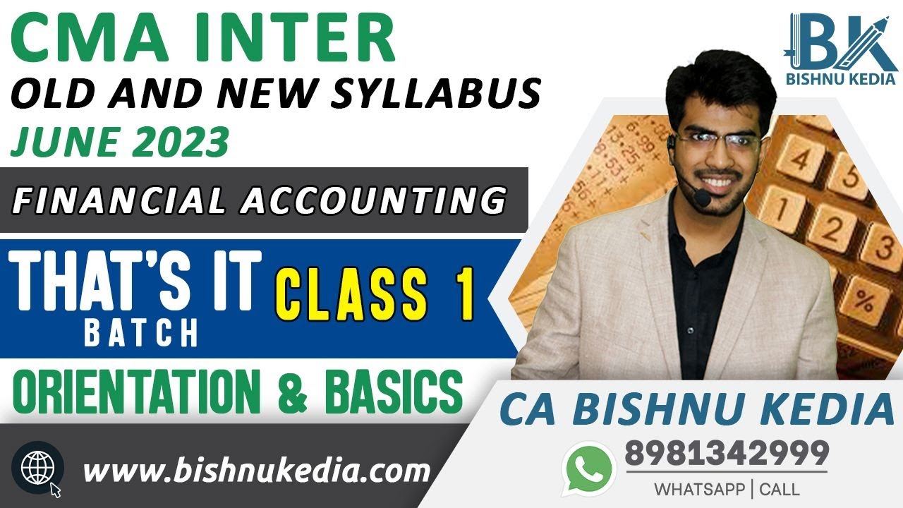 CMA Inter | Old and New Syllabus | That's It Batch | Financial ...
