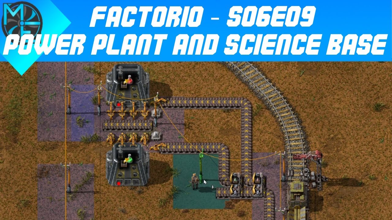 Factorio - S06E09 - Power Plant and Science Base - YouTube