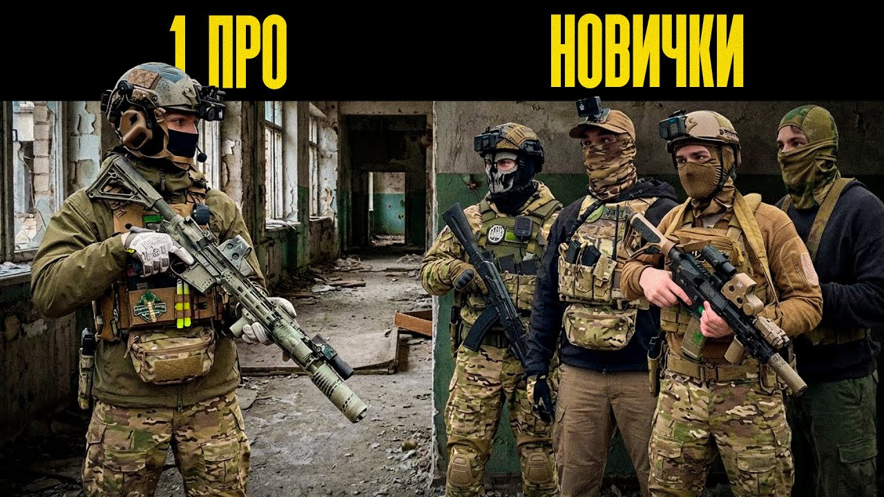 4 НУБА VS ПРО В СТРАЙКБОЛЕ
