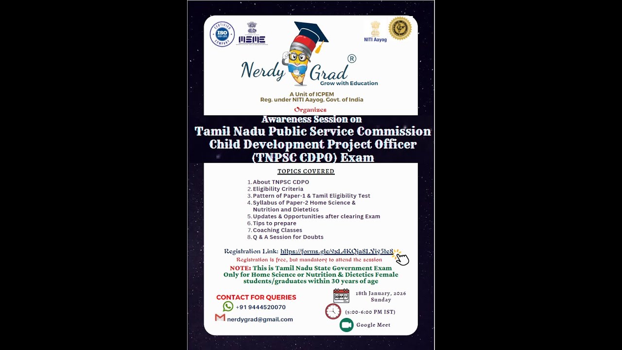 TNPSC CDPO Exam Awareness Session