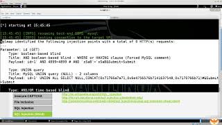 Sqlmap Kali Linux Website Vulnerability Part -1