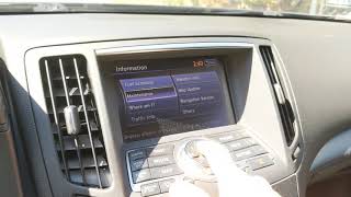 2012 Infiniti G37 how to reset maintenance reminders on infotainment radio
