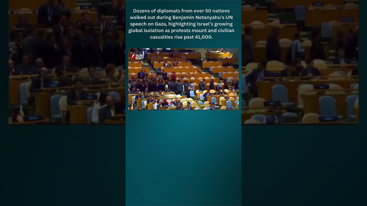 Diplomats Walk Out on Netanyahu’s UN Gaza Speech  
