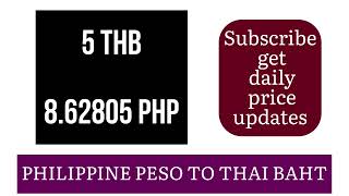 Philippine Peso To Thai Baht Currency Exchange Rates Today 16 December 2024