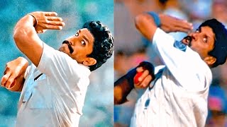 Kapil Dev Fast Bowling Action in Slow Motion | India Pace Legend