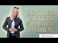 Timeless &amp; demanding leather &amp; faux Jackets for Older Women with clean &amp; polished Style #jackets 