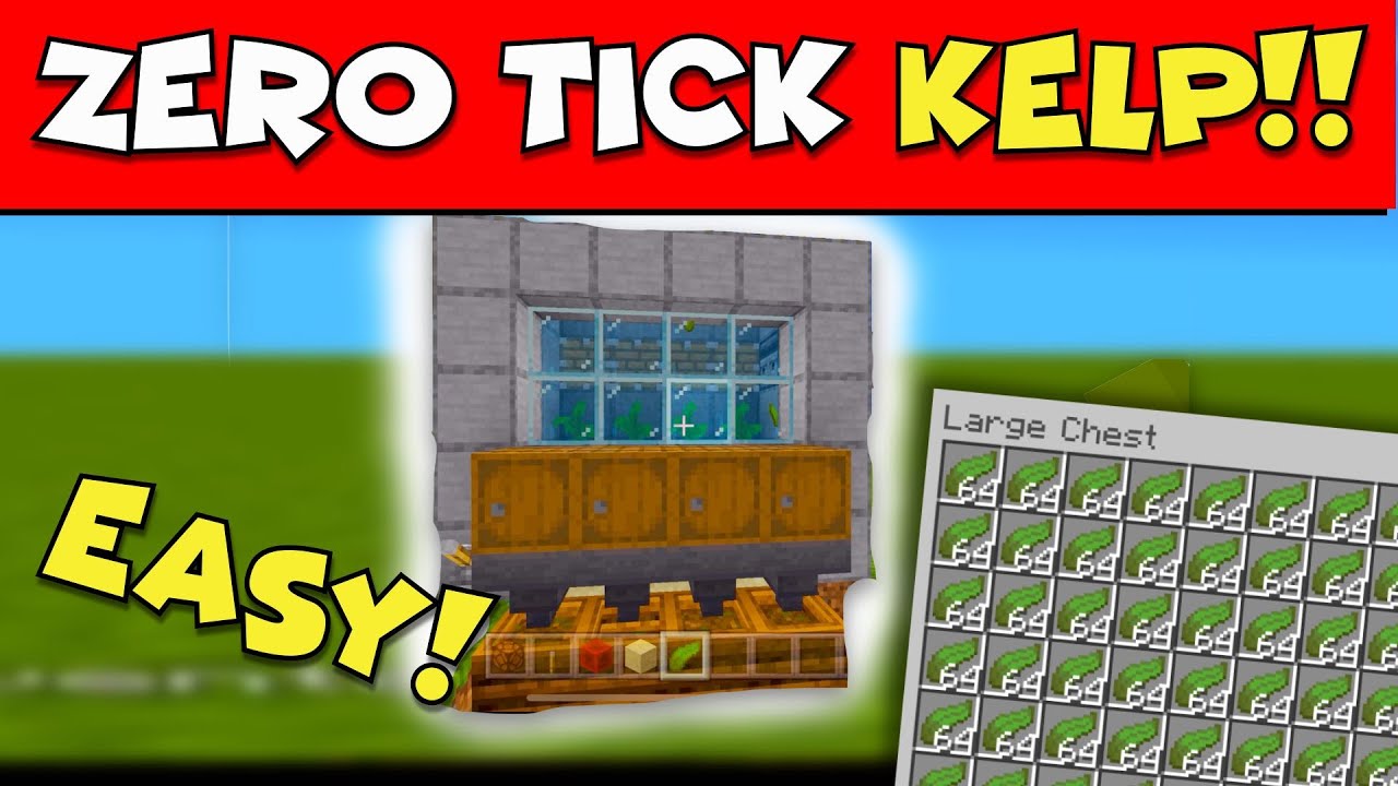 Minecraft Zero Tick Kelp Farm 1.19! Infinite Bonemeal Farm Minecraft