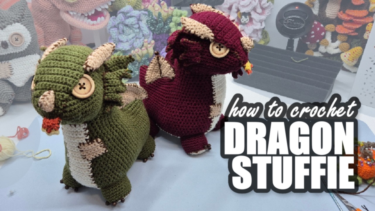 My favourite dragon pattern yet (Patchwork Dragon Crochet Pattern)