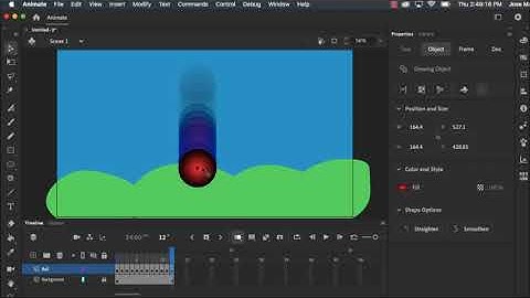 Adobe Animate CC 2020 Ball Bounce Tutorial