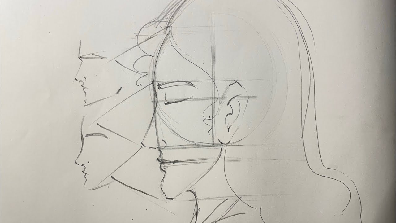 How to draw side angle portrait face very easily ✍🏻￼