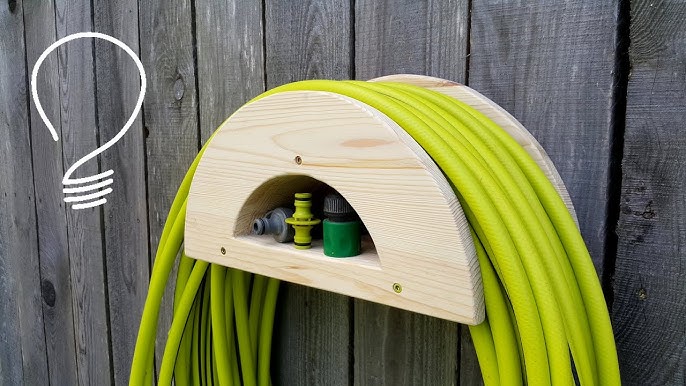 Como hacer soporte casero manguera jardín. how to make Garden hose support  diy 