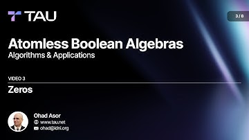 Atomless Boolean Algebras - ZEROS - 3 / 8