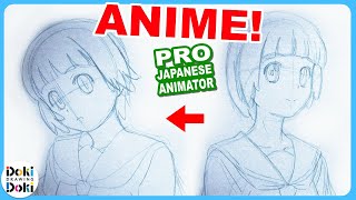 Anime Head Turn + Hair Flick!｜Japanese PRO Animator Draws screenshot 5