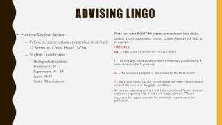 Advising 101 NO WI