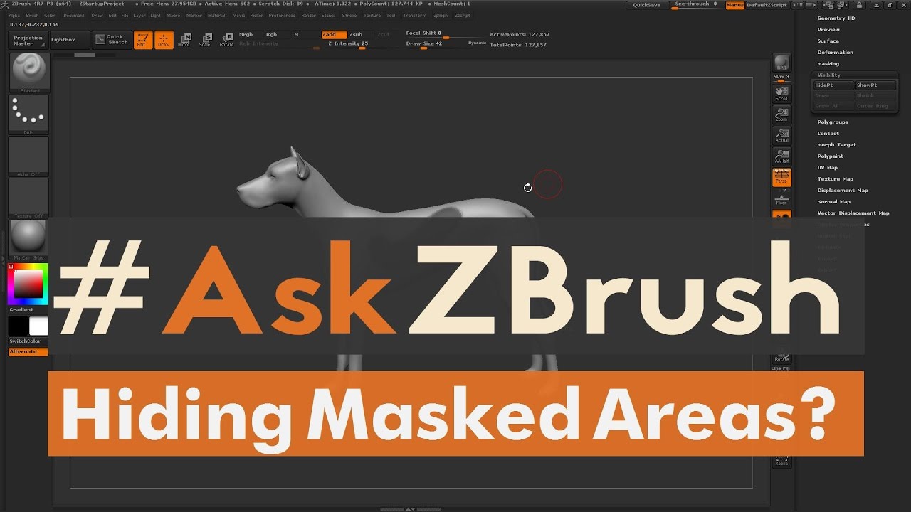 zbrush core hide masked