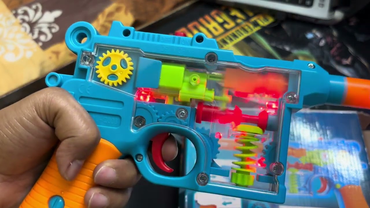 "Unboxing Adventure: Transparent Toy Gun for Kids"