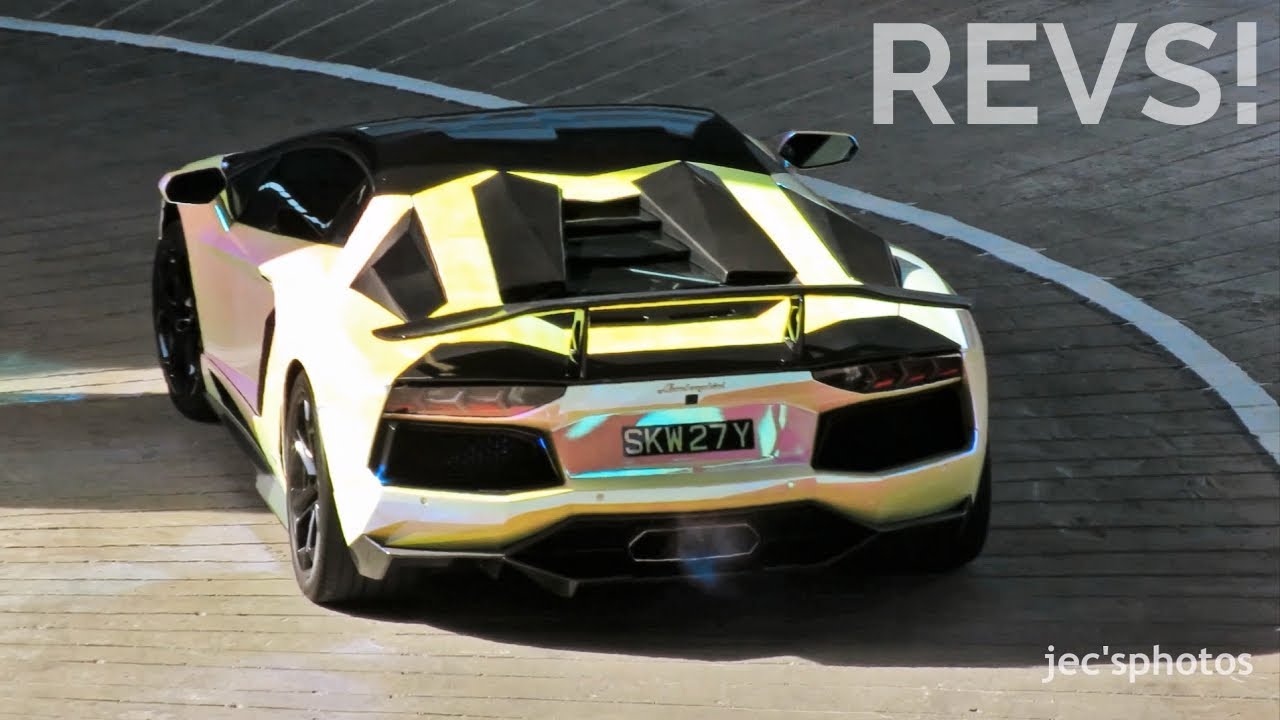 Rainbow Chrome DMC Aventador LP900 w/ Novitec Exhaust - LOUD Revs and  FLAMES! - YouTube