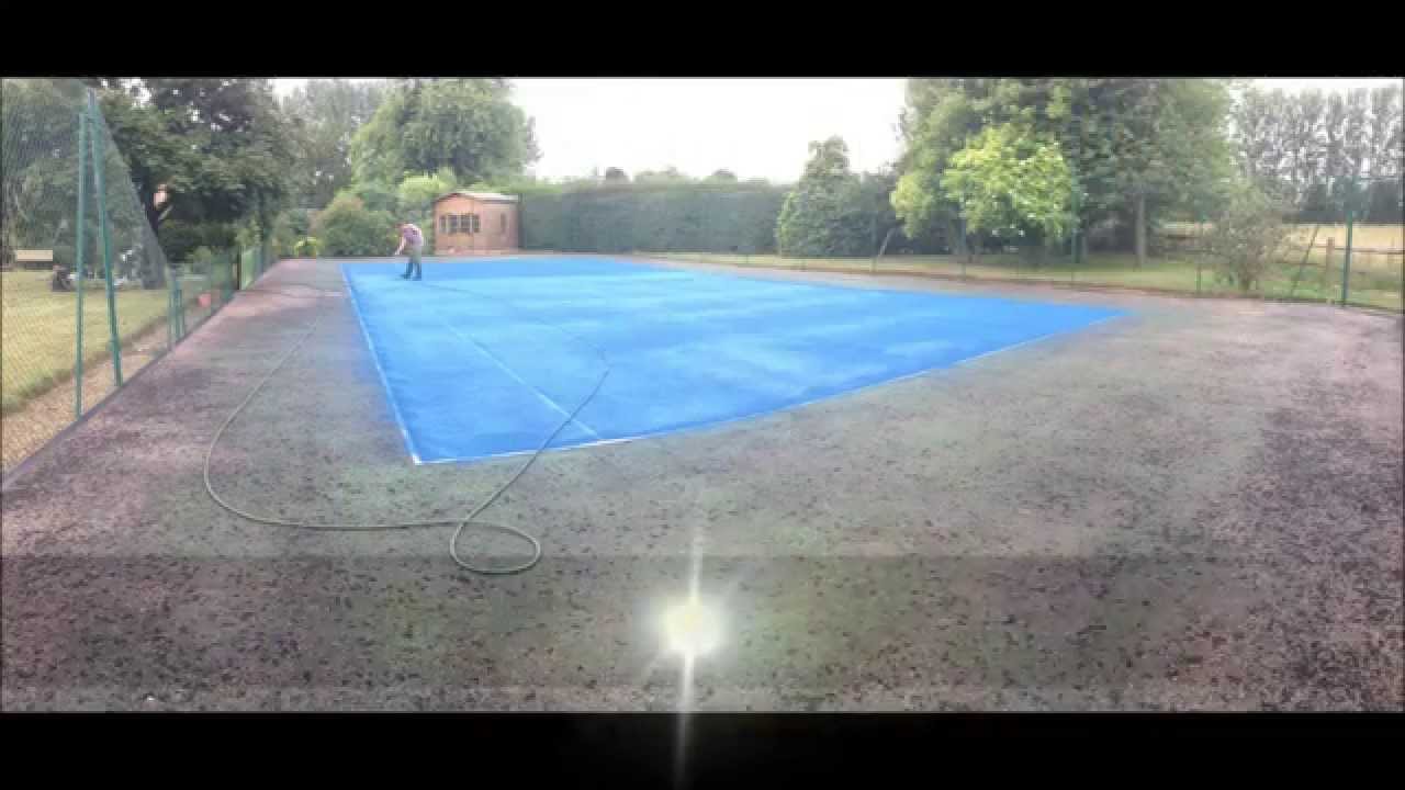 Macadam Tennis Court Maintenance - Cleaning and Painting Manchester