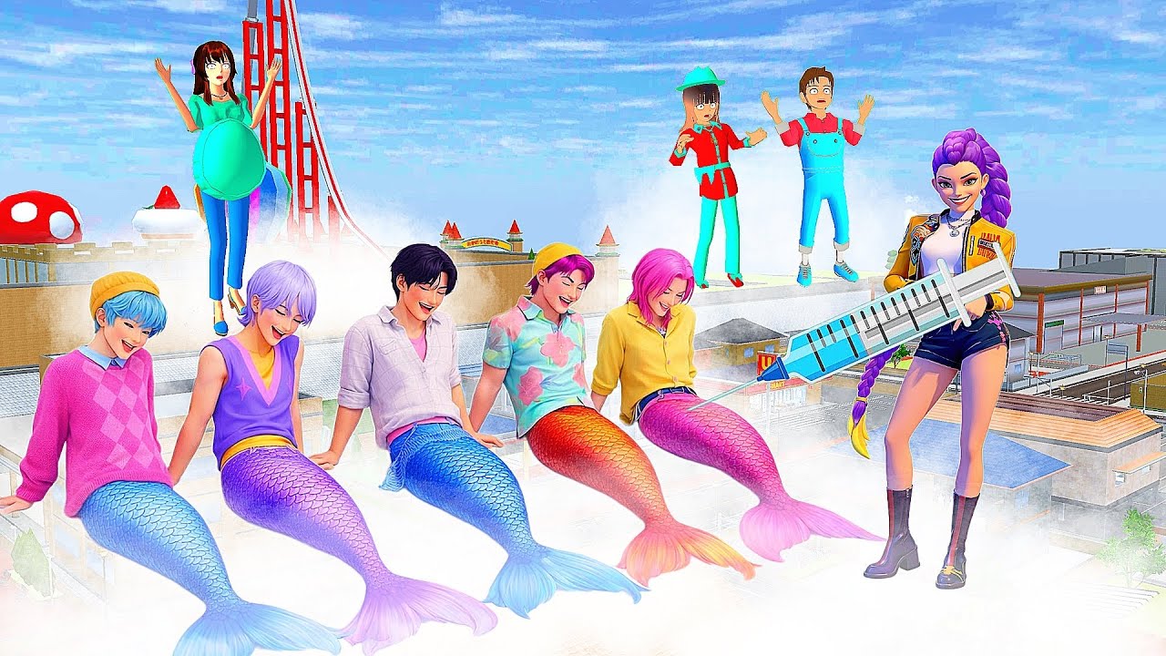 YUTA MIO PANIK SAJA BOYS, RUMI DEMON HUNTERS MERMAID HAMIL DISUNAT DI AWAN | SAKURA SCHOOL SIMULATOR