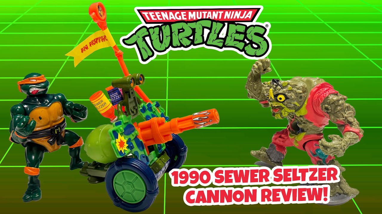 1990 TMNT Sewer Seltzer Cannon Review!!! Vintage Teenage Mutant