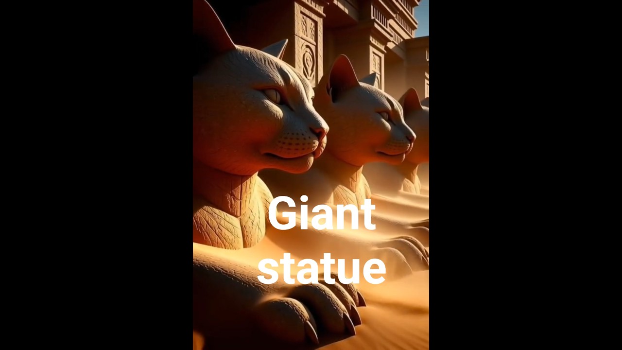 Cats as Pharaohs Sphinx-Shaped Cats in the Desert