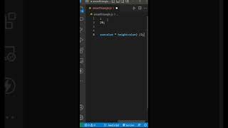 area of triangle in JavaScript #shorts