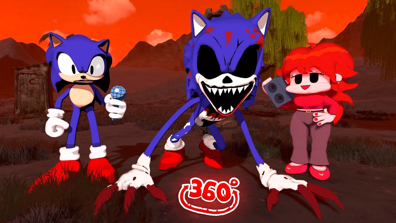 Sonic.EXE 360° Chase vs Sonic Friday Night Funkin POV 