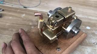 2.6cc Water-cooled Mini Gasoline Engine Model with Wooden Base M12