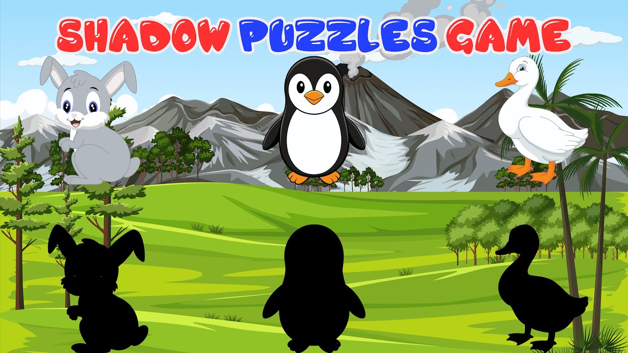 Shadow Puzzle Animal| Guess The Animal Game For Kids| Brain Games Quiz For Memory| Animal Shapes