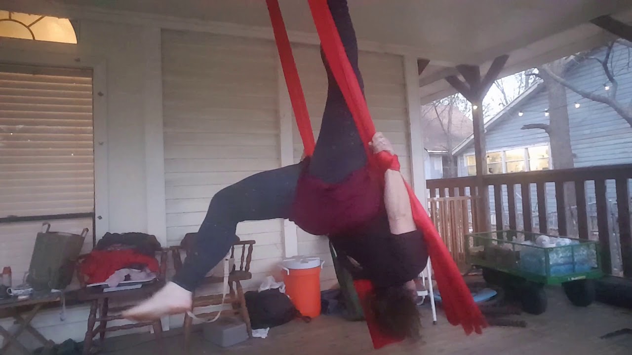 Fat Girl aerial yoga wrist wrap inversions