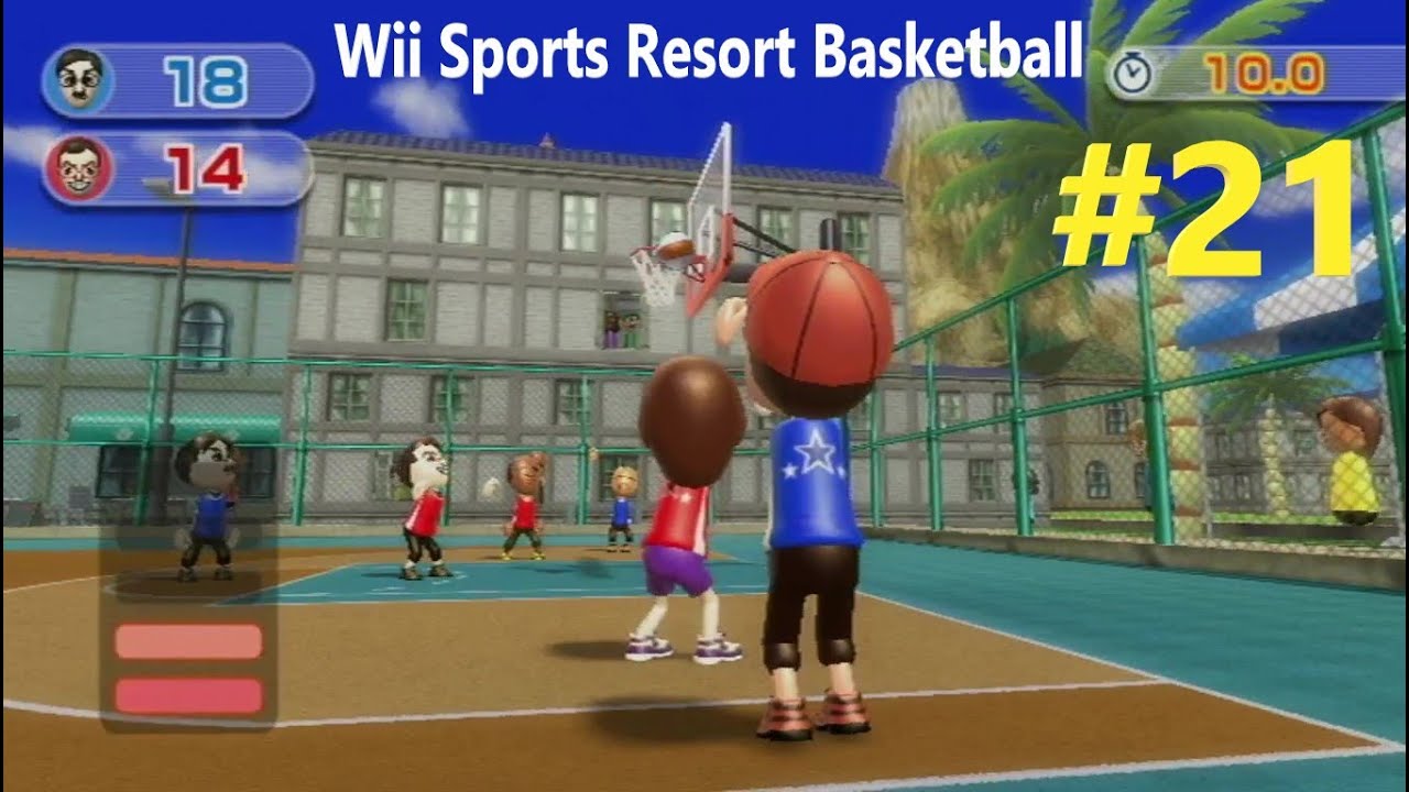 Many Airballs! Wii Sports Resort Basketball 21 YouTube