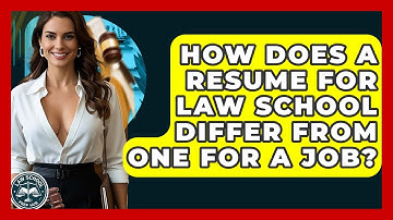 How Does A Resume For Law School Differ From One For A Job? - Law School Prep Hub