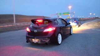 Mazdaspeed3 Exhaust Compilation (Ft. STi)