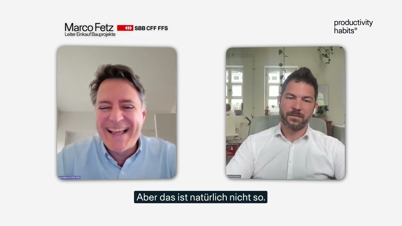 Das schönste Feedback von der SBB zu unseren productivity habits Trainings