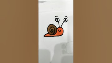 Easy Snail drawing with ⭕️ #drawing #draw #ytshorts #viral #viralvideo #shorts #shortvideo #short