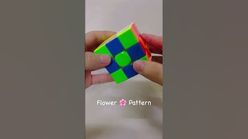 Rubik’s Cube Flower 🌸 Pattern #rubikcube #rubikscubepattern