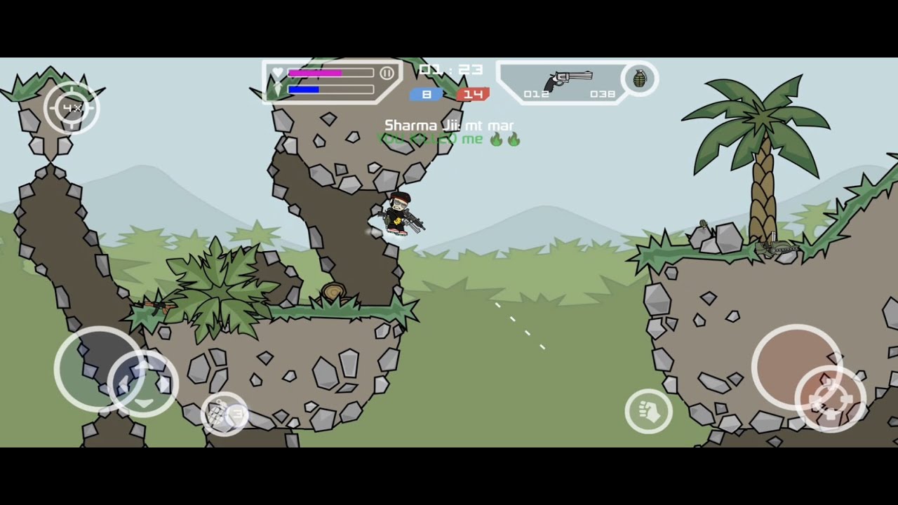 Mini Militia DA2 Team Deathmatch Funny Chatting Gameplay