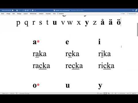 Video: Hur Man Kan Kontrollera Okonstonerbara Konsonanter I Ett Ord