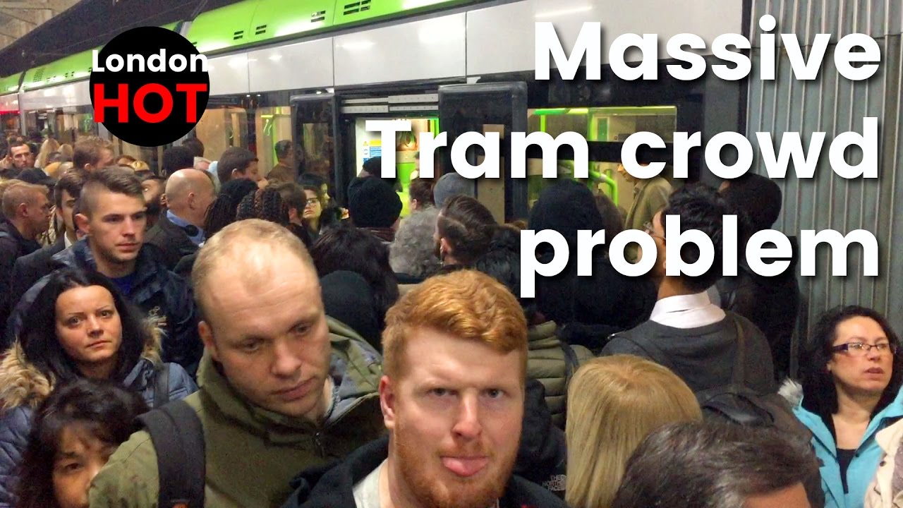 Massive crowd control problem for the Wimbledon-Croydon tram