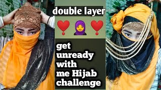 Get Unready With Me Hijab Challenge Double Layer Hijab Challenge