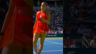 Sabalenka ALMOST falls over hitting this winner!