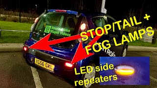 CityBug Auxiliary Stop, Tail and Fog Lamps + “Audi” Sweeping Side Repeaters (C1/Aygo/107)